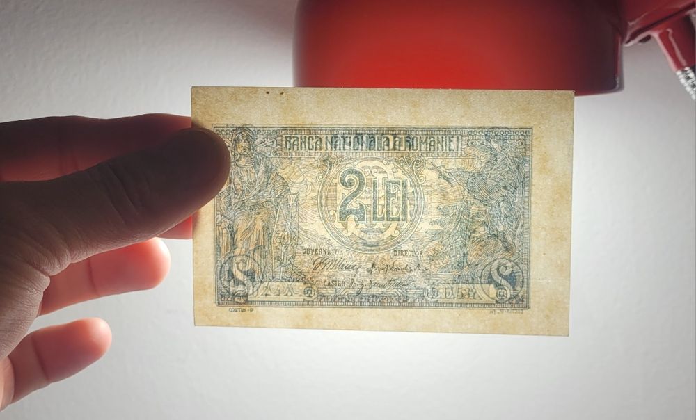Bancnote 2 lei 1915 Danielopol bani vechi