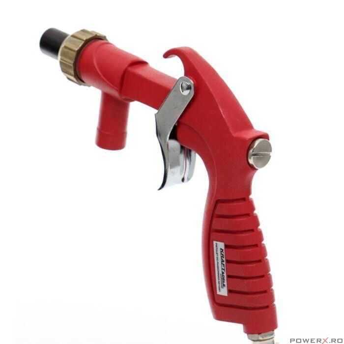 Pistol pentru sablat cu furtun care aspira nisipul direct din galeata,