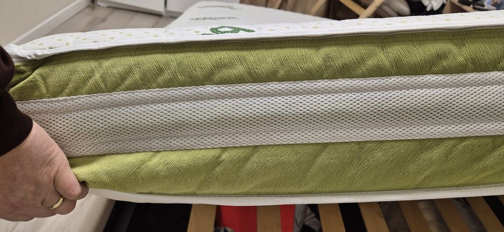 Saltea TIMFLEX fibre de bambus semirigida  2.0m L pe 1.6m l pe 20cm h