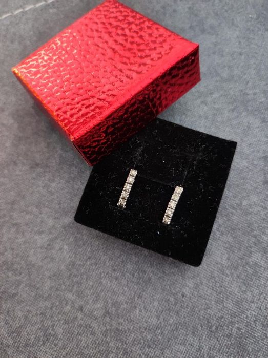 Серьги серебро с бриллиантами