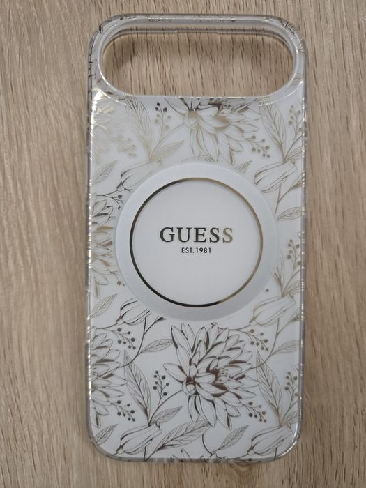GUESS Калъф за iPhone 17 Air, бял
