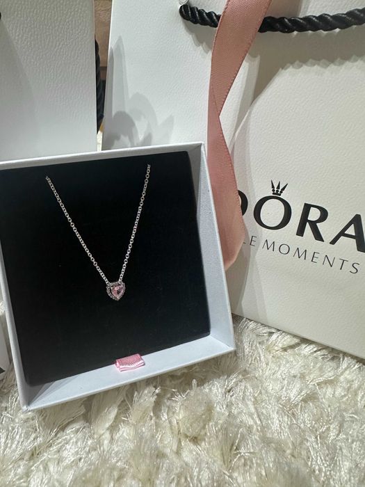 Colier Pandora inima roz