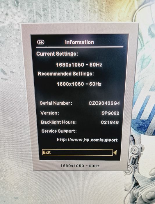 Monitor HP LP2275W 22" perfect funcțional rotativ