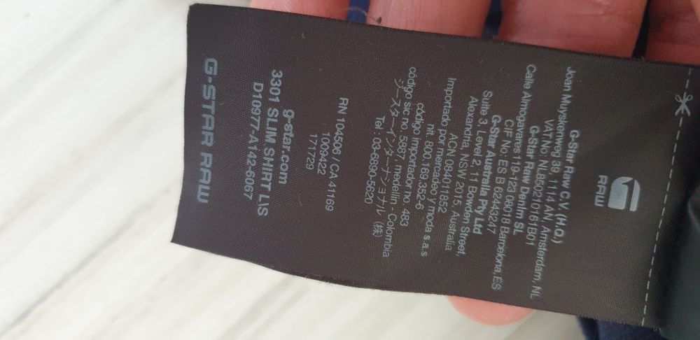 G - Star 3301  Slim Shirt Cotton Mens /  XL НОВО! ОРИГИНАЛ! Мъжка Риза