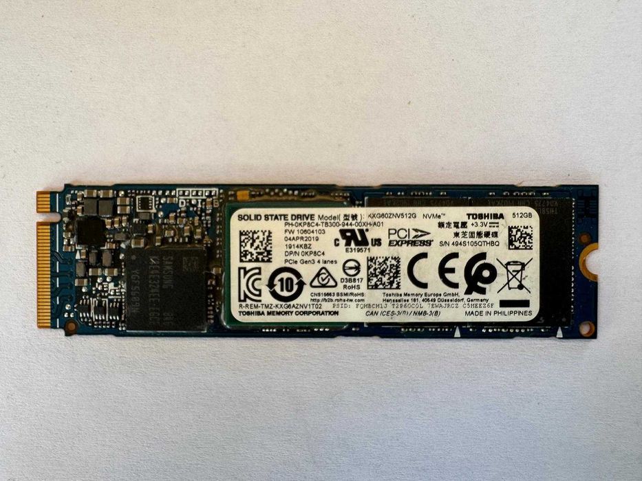 SSD NVMe M.2 512GB Gen3 x4 Samsung WD SK hynix Toshiba Micron Intel