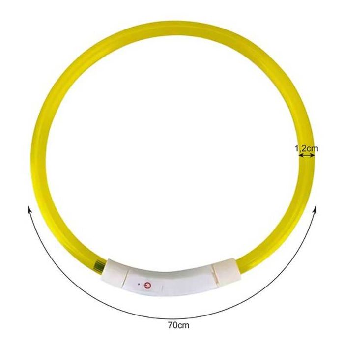 Регулируем светещ LED нашийник за кучета с USB зареждане