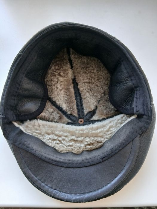 Кепка кожаная мех цигейка.