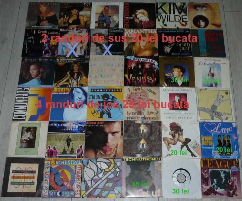 Vinil single 7" Queen,George Michael,Roxette,sandra,Wham,Kiss,rock