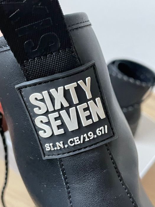 Черни кожени боти Sixtyseven