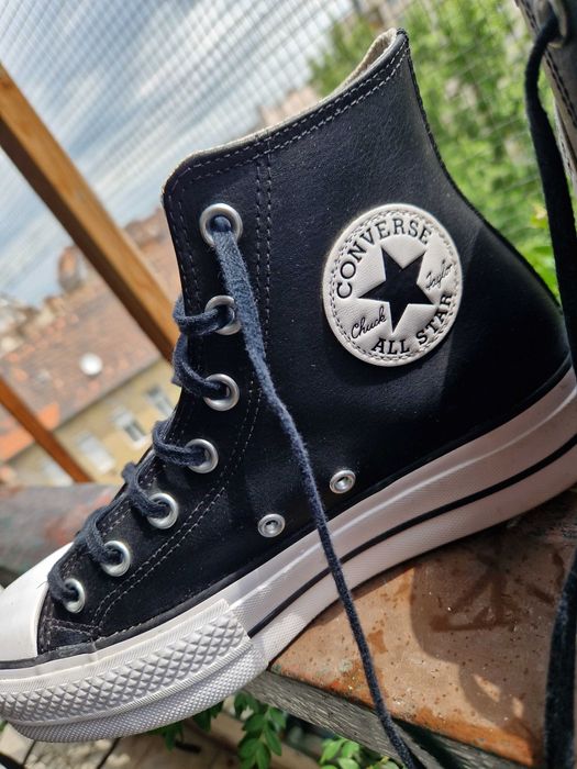 Teniși Piele Converse Chuck Taylor All Star Lift Clean Hi - Negru 38