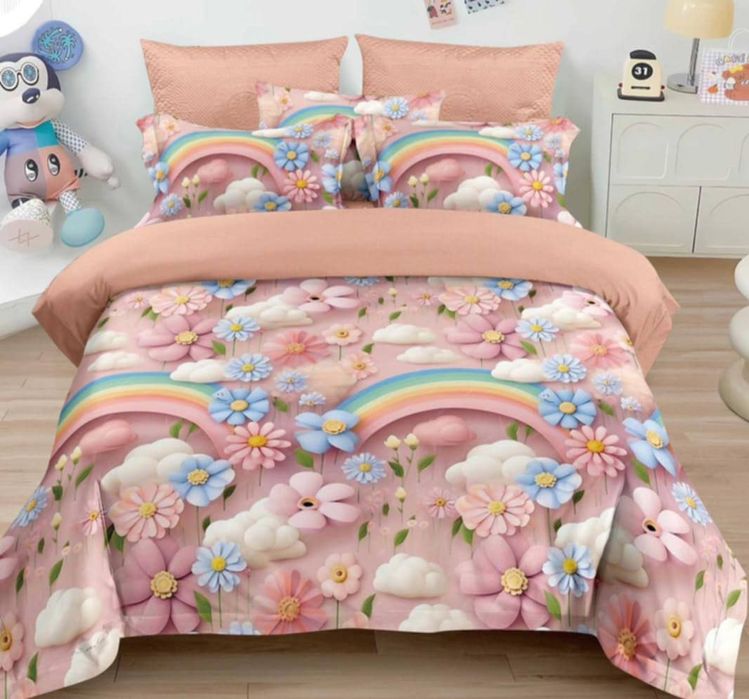 Lenjerie de pat finet 6 piese pentru pat dublu