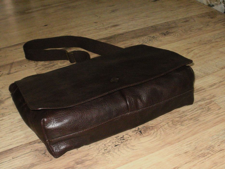 оригинална винтидж бизнес чанта естествена кожа