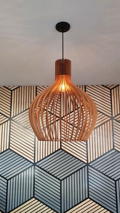 Люстра из дерева ручная работа