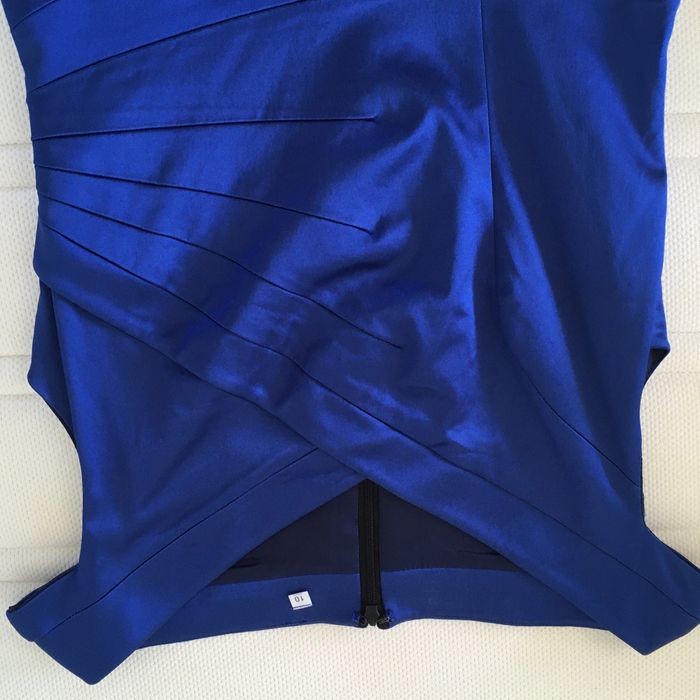 rochie de seara din satin albastru