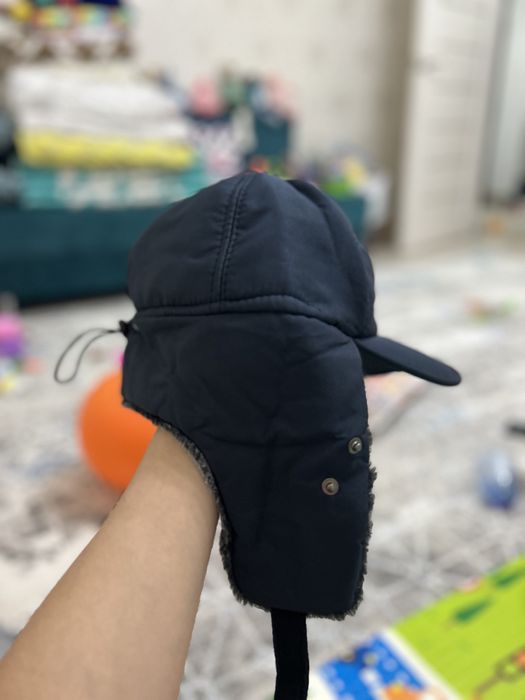 Теплая кепка с мехом