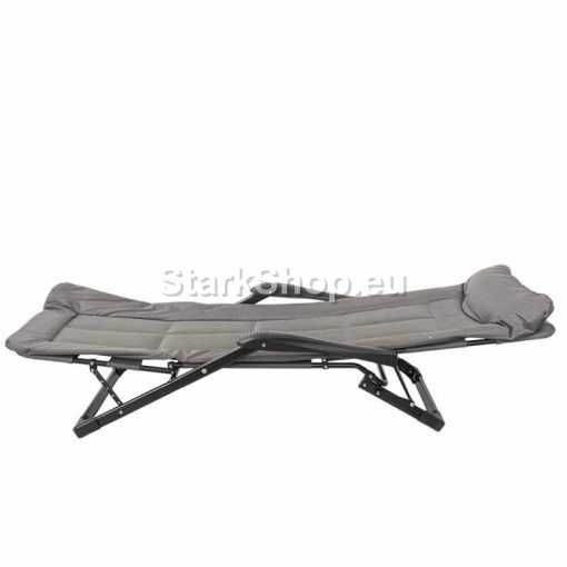 Сгъваем Шезлонг – Походно Легло Сив Цвят метална конструкция