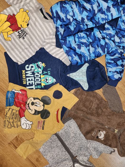 Нови дрешки за момче с мики маус, мечо пух и др. 68- 74 размер