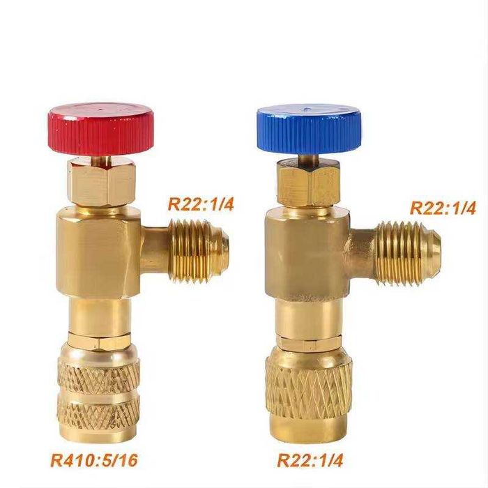 Robinet de incarcare agent frigorific. Supapa de siguranta.