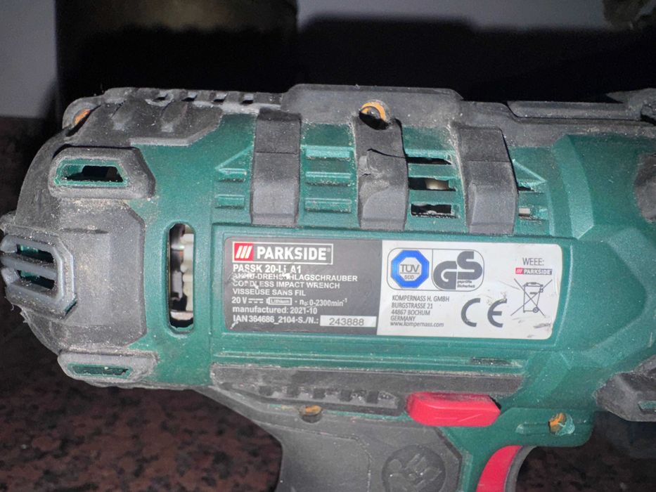 Pistol impact bormasina Parkside 20 V, 180 Nm, PDSSA 20 LI A1+baterie