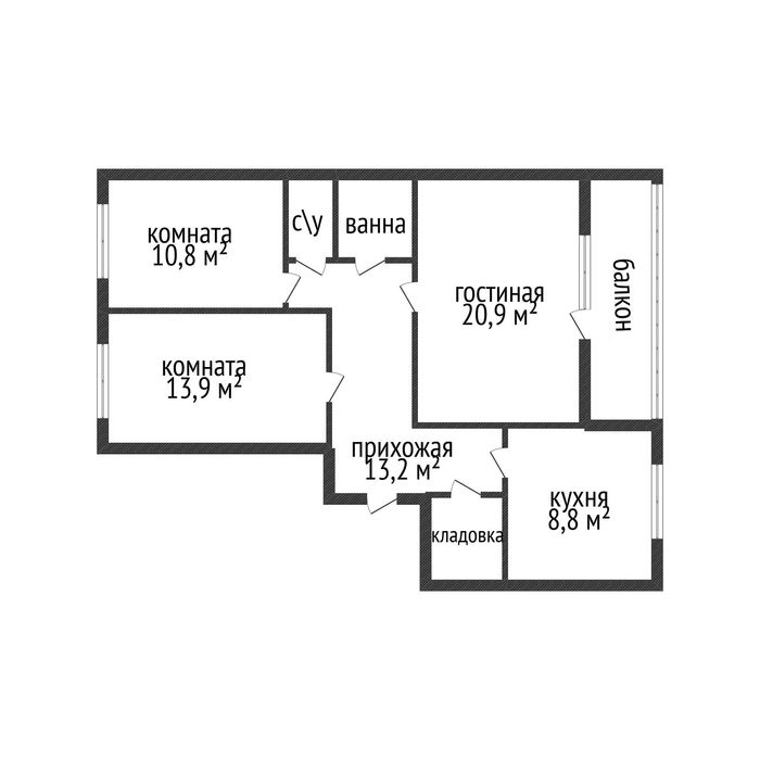 Продается 3 ком квартира мкр Аэропорт