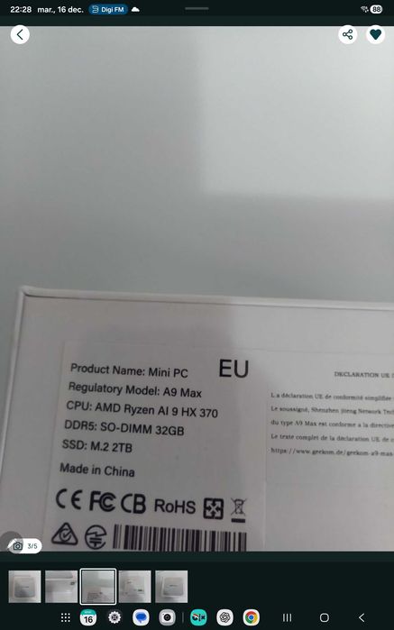 Mini PC Geekom A9 Max - Ryzen 9 Ai HX 370