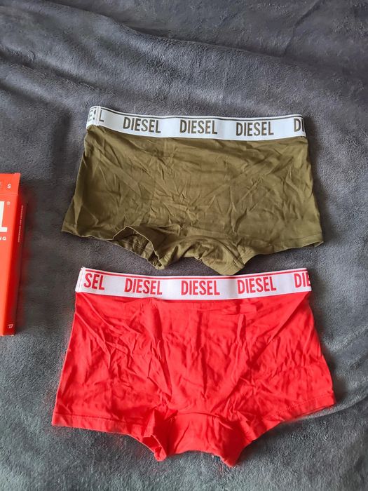 Diesel set 2 boxeri bikini roșu și kaki mărimea S noi originali