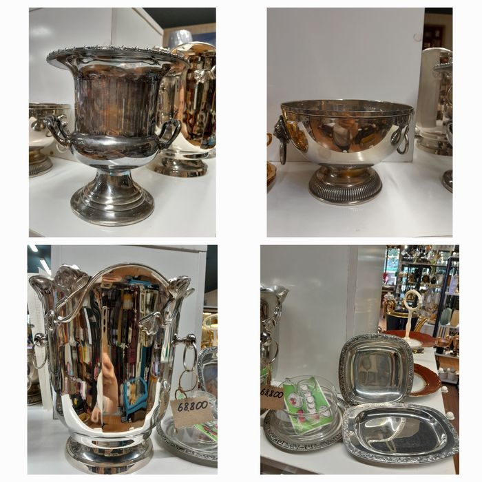 Посуда из металла ретро.