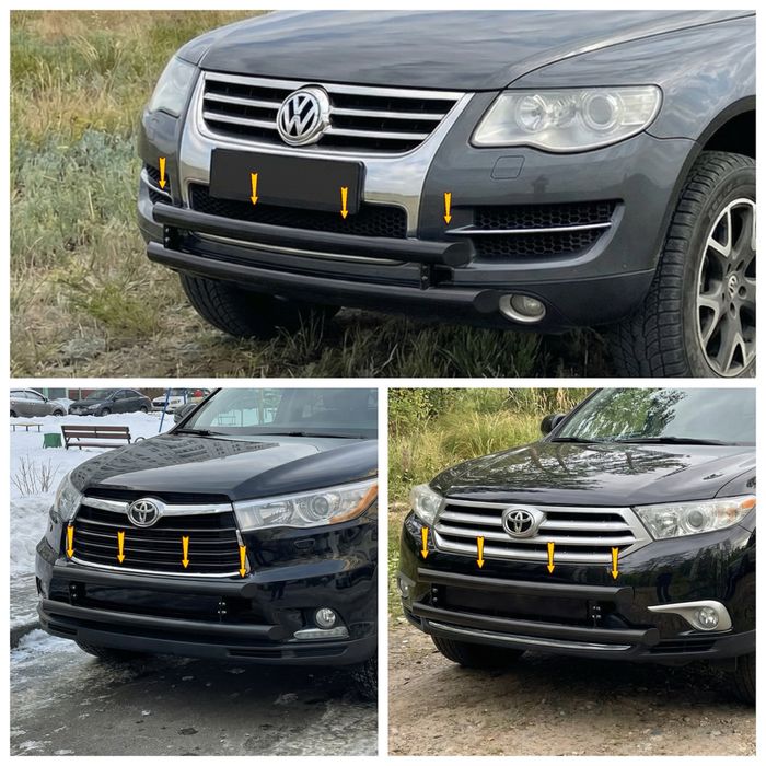 Защита бампера Toyota Highlander Volkswagen Touareg