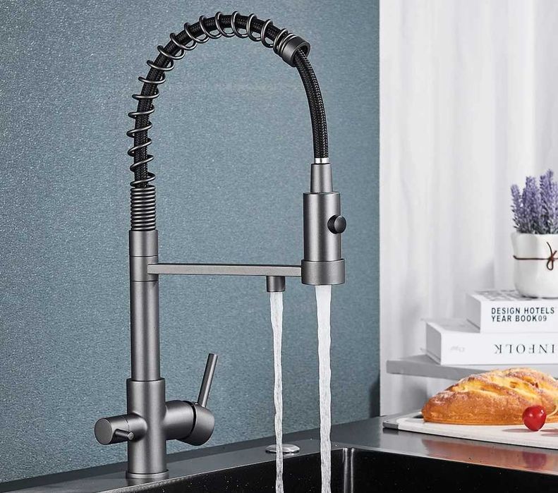 Елегантен издърпващ се смесител за кухня 3 в 1