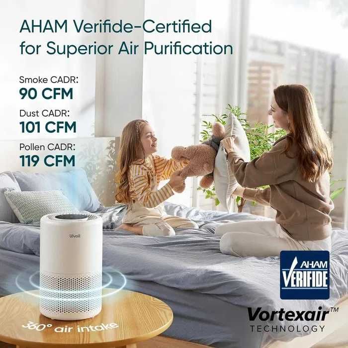 Пречиствател на въздух LEVOIT 200S, интелигентен и гласов контрол, AHAM VERIFIDE, 3в1 филтър с HEPA, за цветен прашец, замърсители, дим, прах