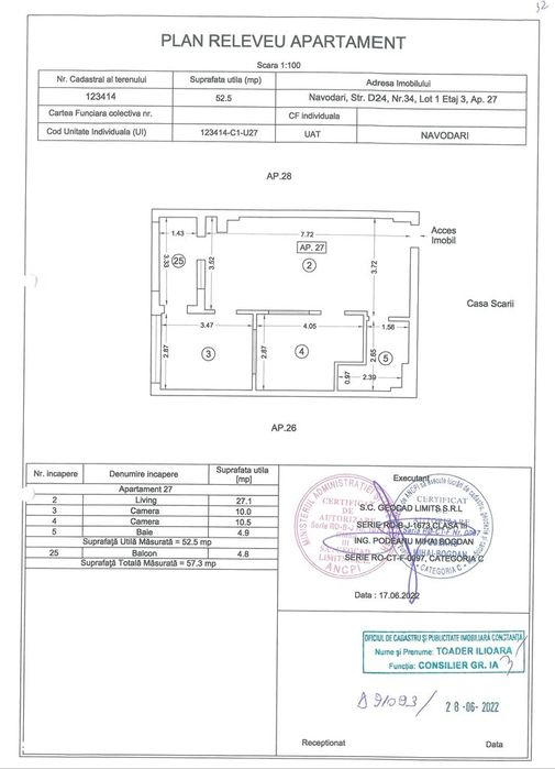 De vânzare apartament 3 camere – Mamaia Nord