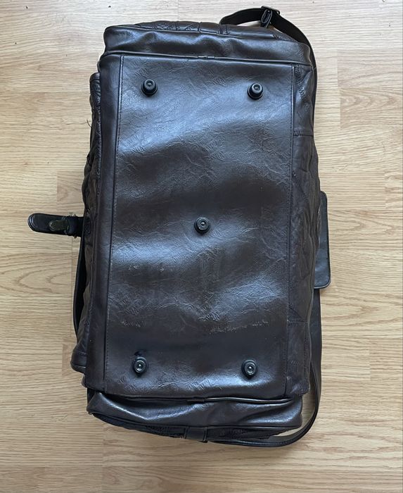 Geanta de voiaj/transport/sala din piele naturala maro Ruby Rose