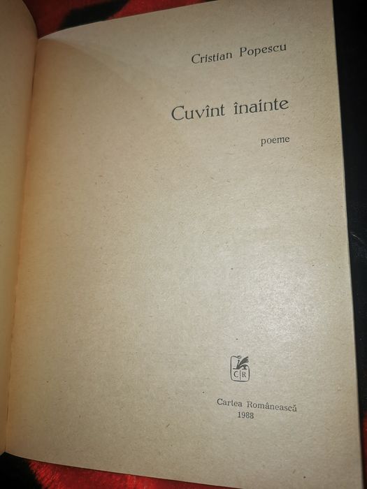 set poezie Cristian Popescu DEBUT Cuvant inainte Comediile lui Pribeag