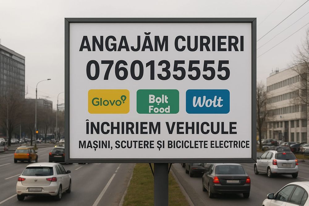 Cautam livratori pentru Glovo / Wolt / Bolt- food în Craiova