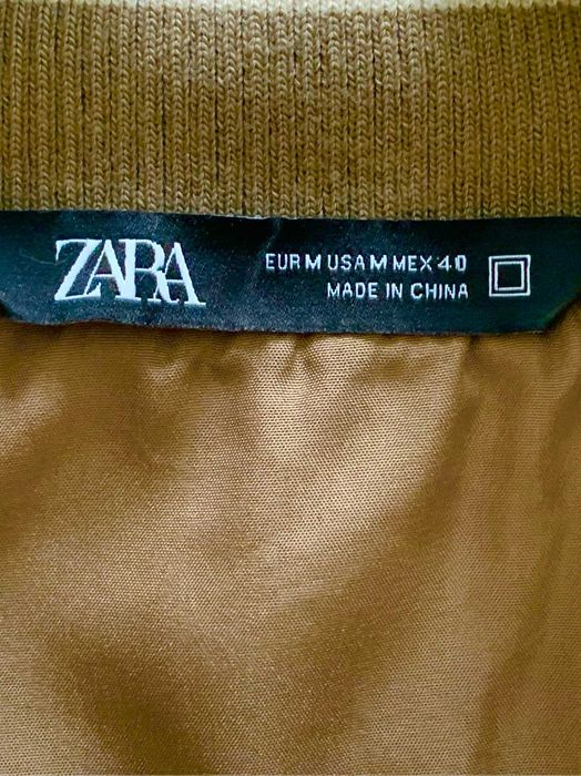 Geacă bărbați ZARA catifelată, M, maro camel, NOUĂ, Premium