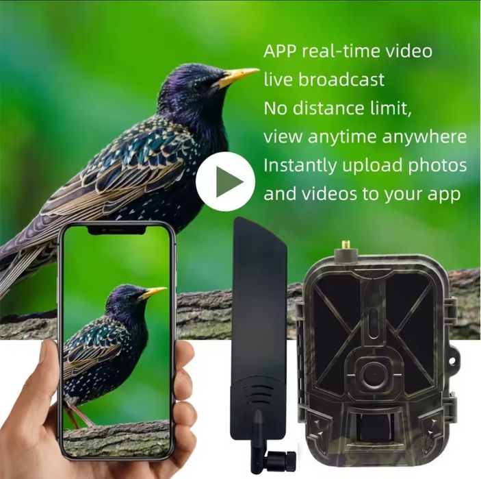 Ловна камера НС-940 Pro-li 4G работи с приложение+ литиева батерия