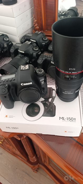 Canon EOS 6D Mark ll+Canon macro lens Ef 100 mm+ Godox ML-150  ll.