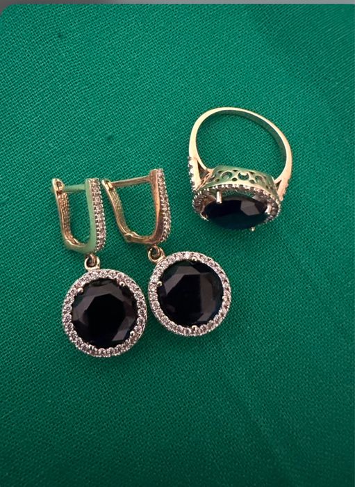 Комплект серьги и кольцо