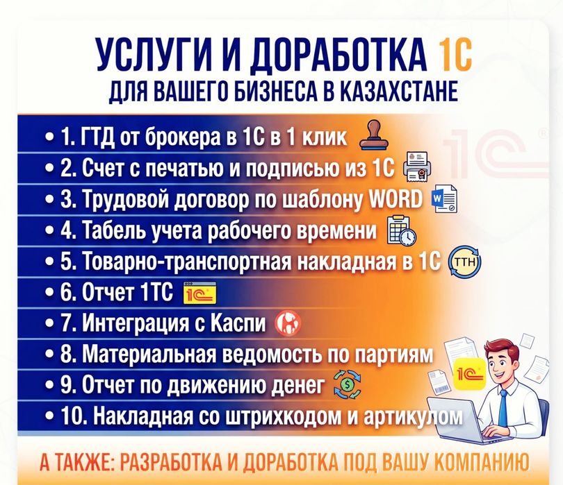 1С программист услуги 1с
