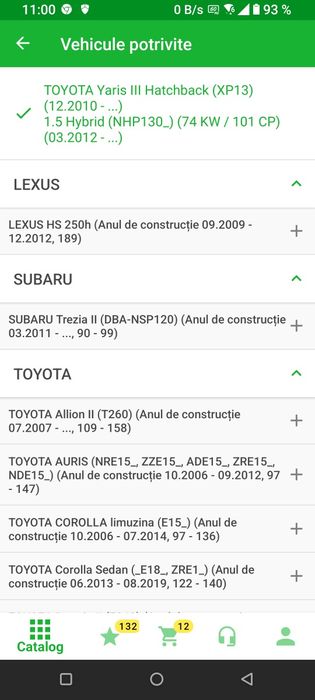 Plăcute frana față Toyota,Subaru, Lexus, Ferodo și Bosch