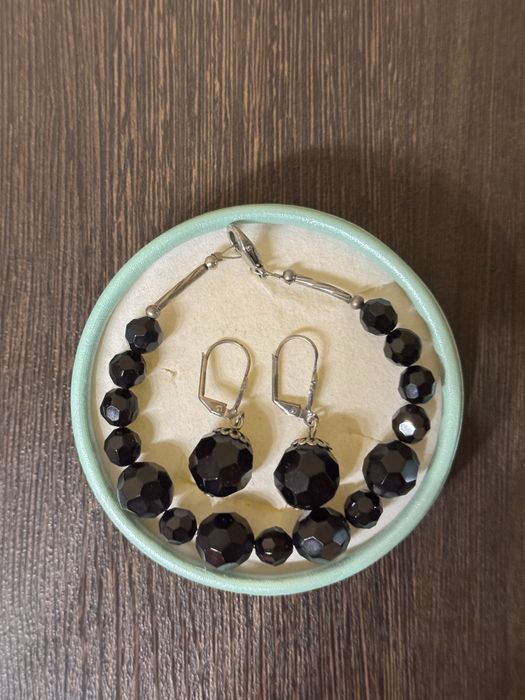 Набор женских украшений,  сережки с браслетом