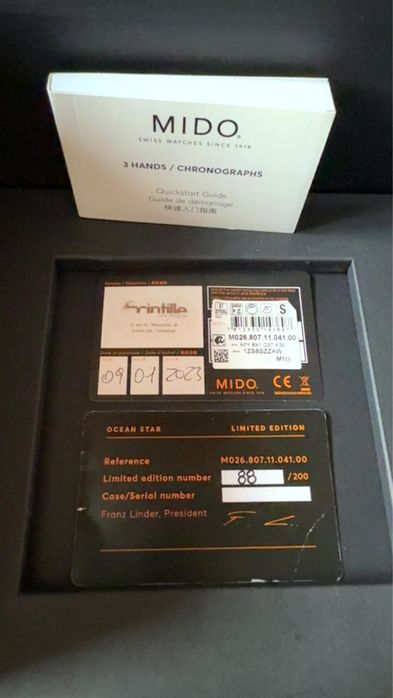 Vând Mido Ocean Star Tribute – Ediție Limitată Italia (nr. 88 din 200)