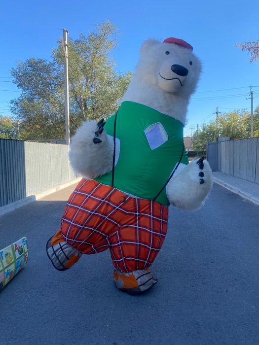 Белый мишка  3- метра аниматор