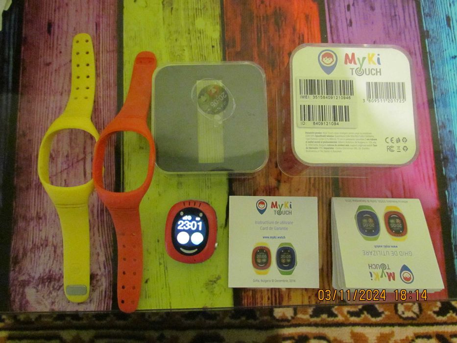 Vand Ceas Smartwatch copii MyKi, GPS, touch, Rosu/Galben