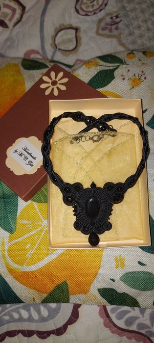 Colier negru, Handmade, nou