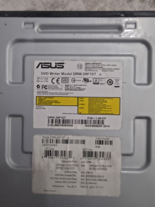 Asus DVD Writer Model DRW-24F1ST
