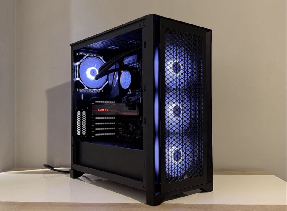Геймьрски компютьр Ryzen 5 5600х, RX5700XT, 32GB, водно охлаждане