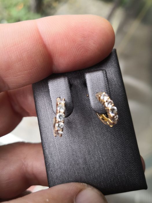 Vind cercei din aur 14kt cu 0,55ct diamante