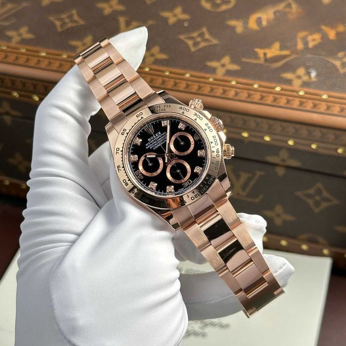 Rolex Daytona 4130 пълно розово злато / каучук