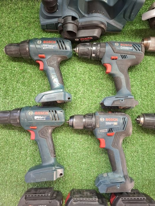 Инструменти на Bosch 18V ренде/шлайф/винтоверт/батерии